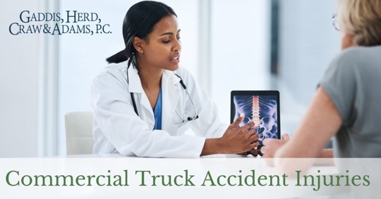 Doctor showing patient their injuries